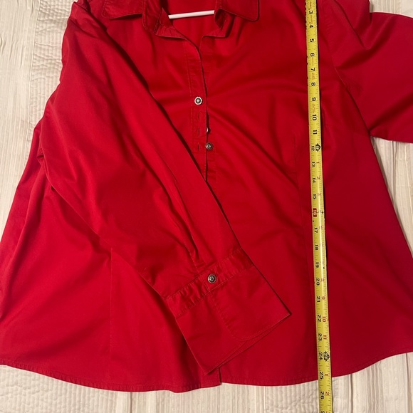 Cato Red Long Sleeve Button Down Dress shirt. Womans size 18W/20W - Picture 4 of 10